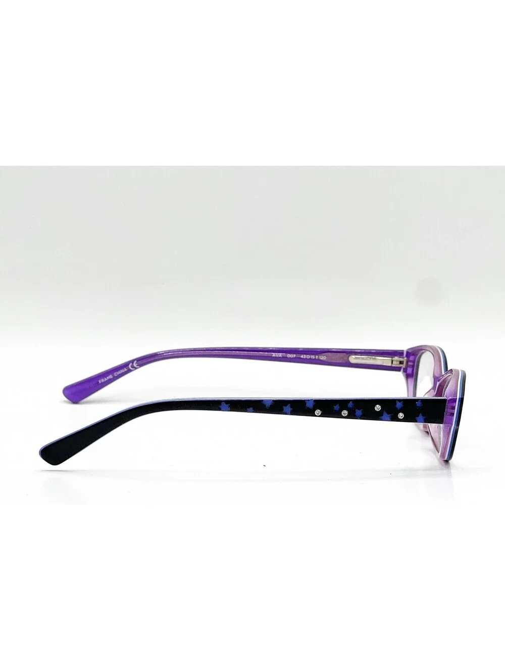 Marchon Nyc Kids Ava 007 Black Purple Authentic Eyeglasses 43-15-120